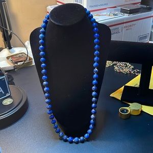 Vintage 12kGF genuine lapis lazuli beads